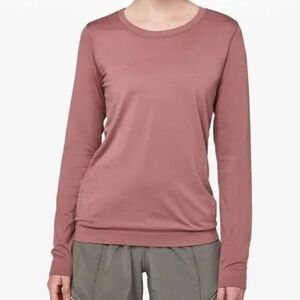 Lululemon Swiftly Relaxed Long Sleeve Red Dust Size 10